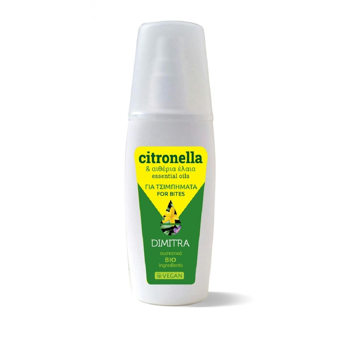 Spray citronella με βαλσαμέλαιο, λεμονόχορτο, κέδρο με βιολογικά συστατικά